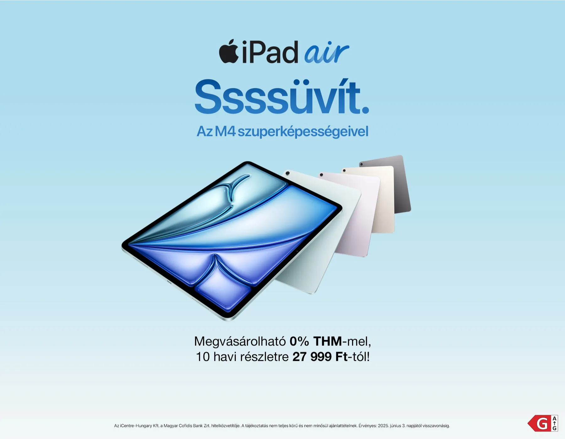 iPad Air M4, 0% THM-mel