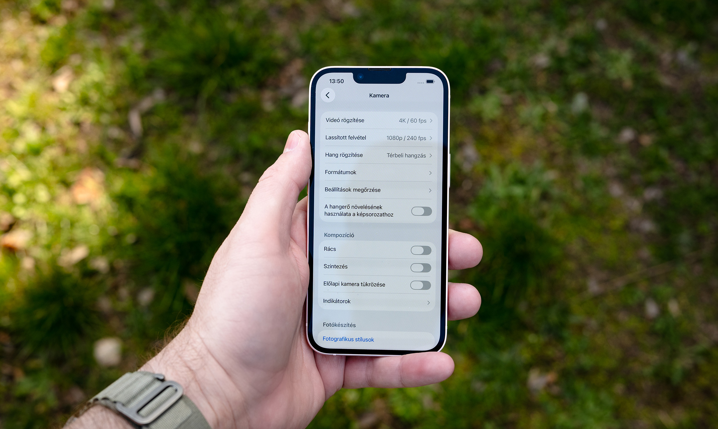 iPhone 17e kamera és videó beállítások