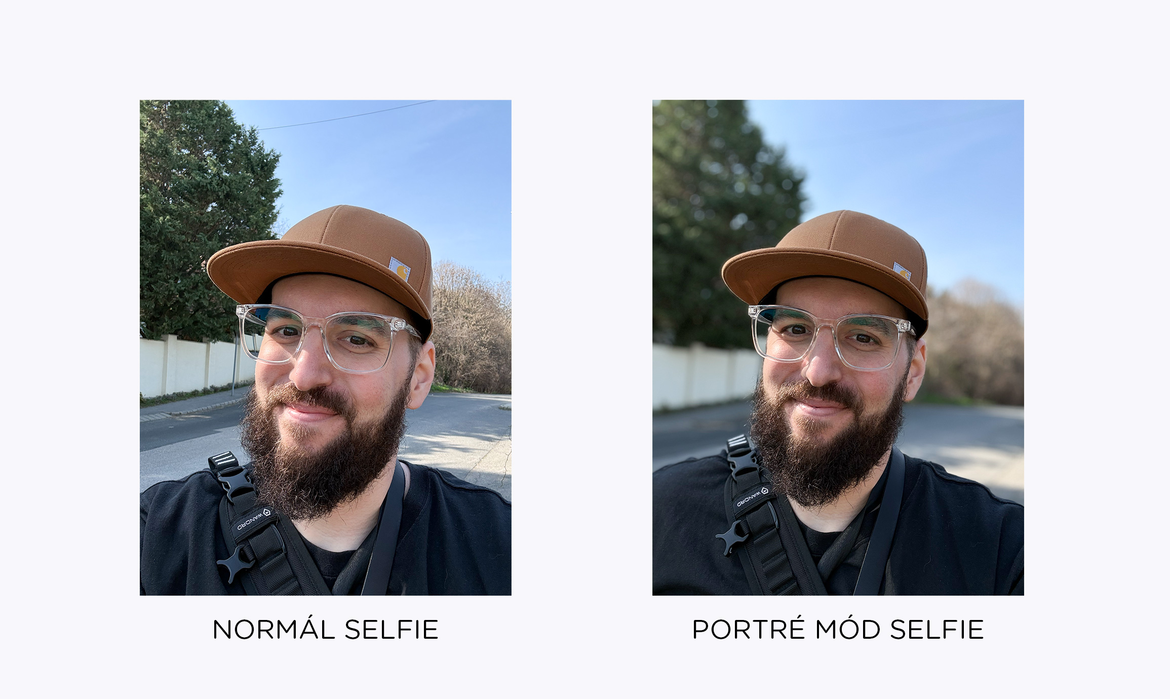 Selfie fotók iPhone 17e kamerával