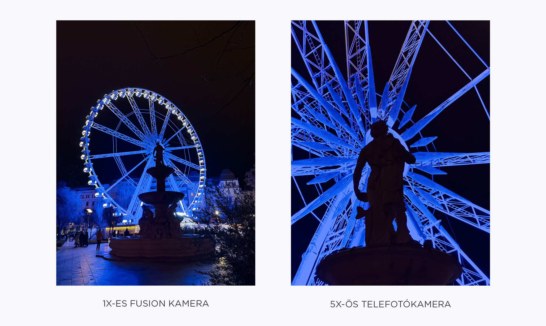 Fusion kamera vs. telefotó kamera éjszakai képek készítéséhez