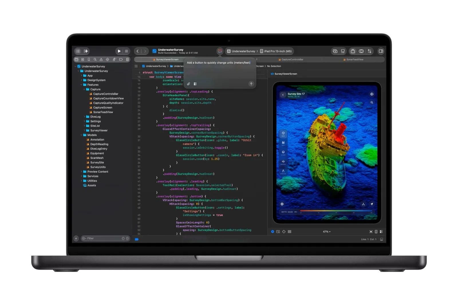 Programozás Xcode-ban az új MacBook Prón