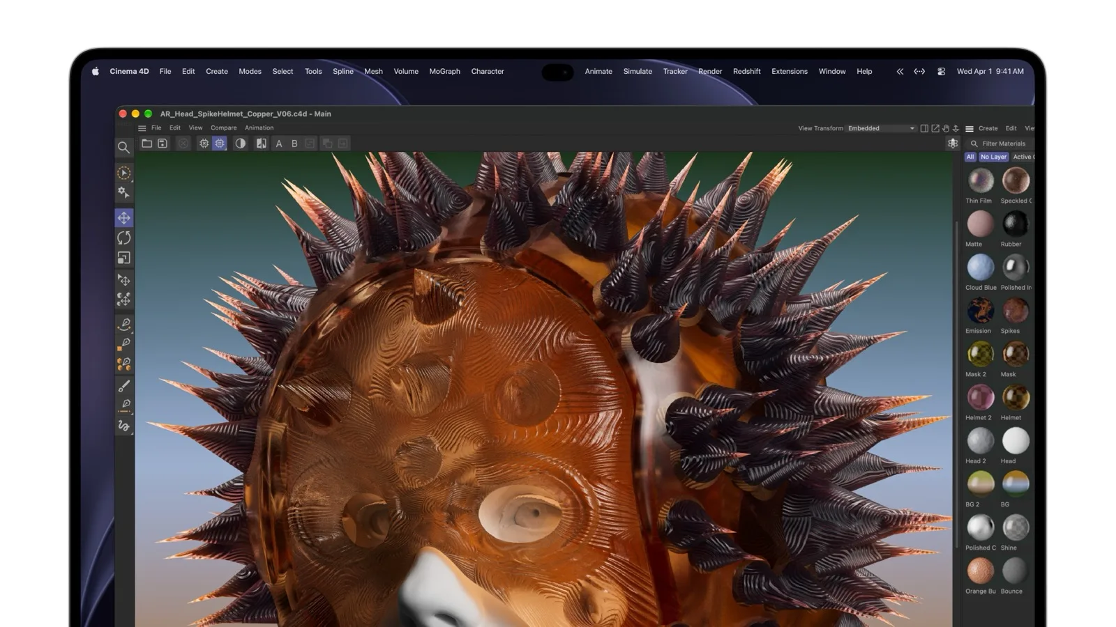 3D-s jelenet Cinema 4D-ben