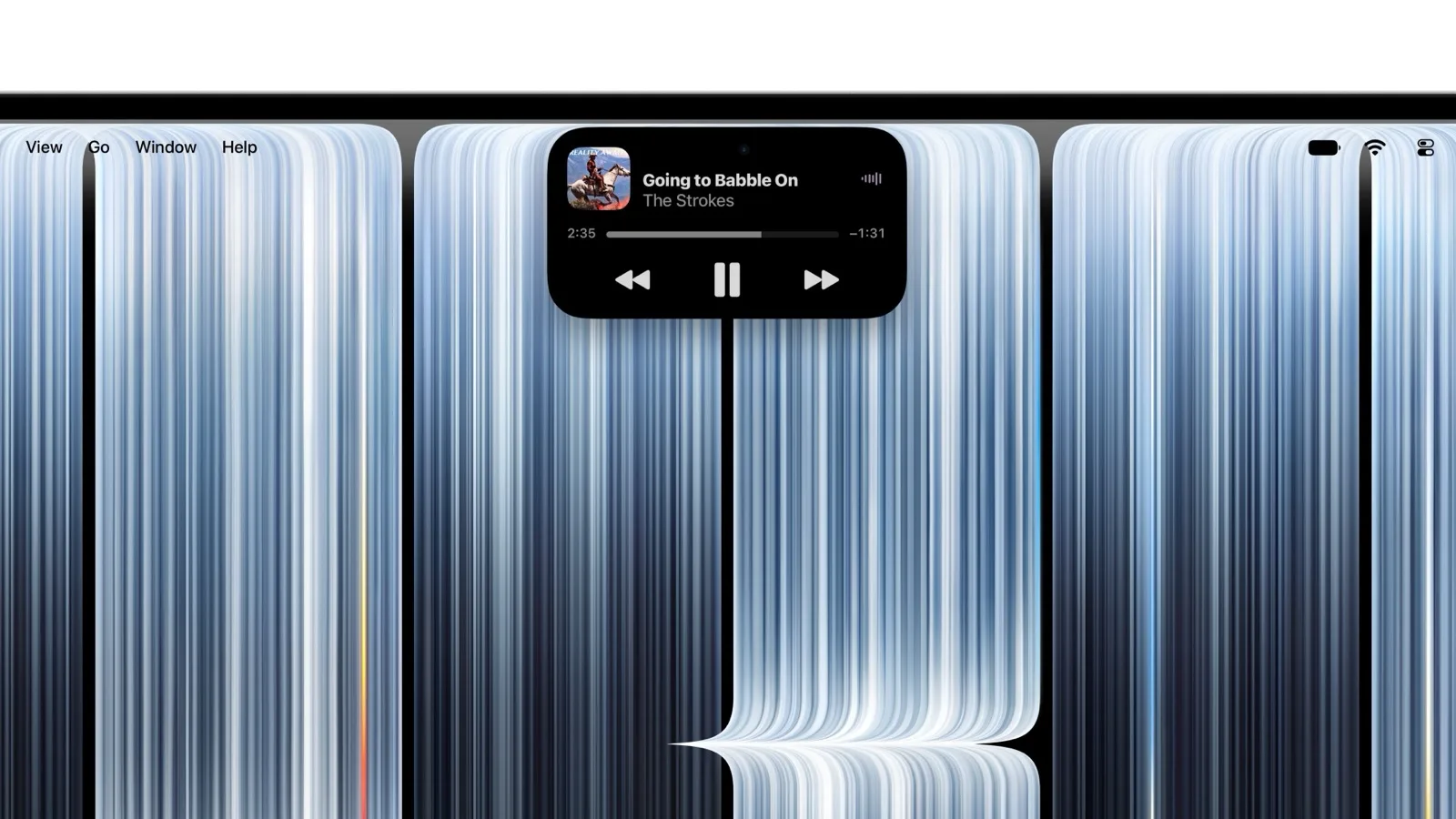 Apple Music lejátszó a Dynamic Islandben