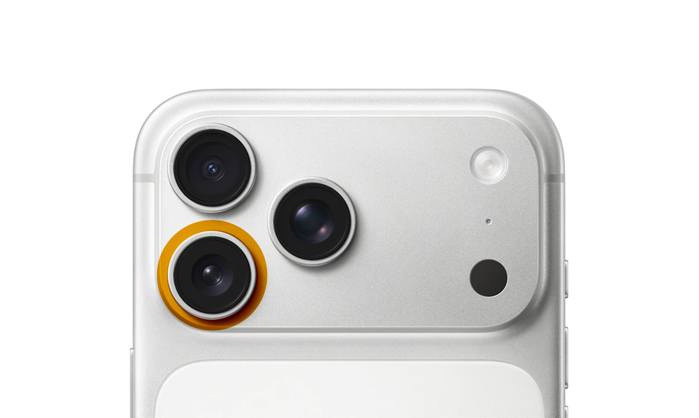 iPhone 17 Pro és 17 Pro Max 1x-es fő kamerája (bal alsó)