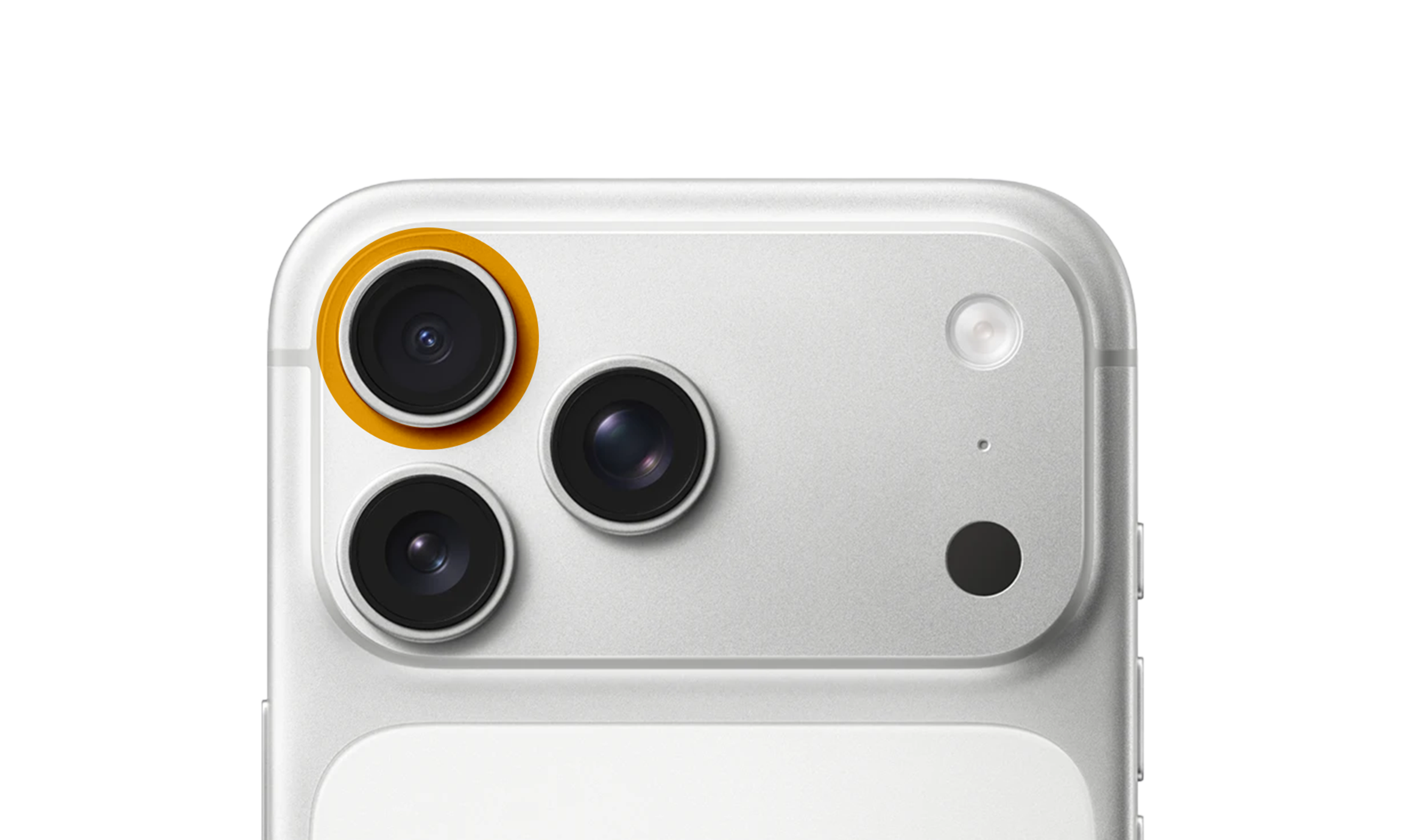 iPhone 17 Pro és 17 Pro Max 0,5x ultraszéles kamerája (bal felső)